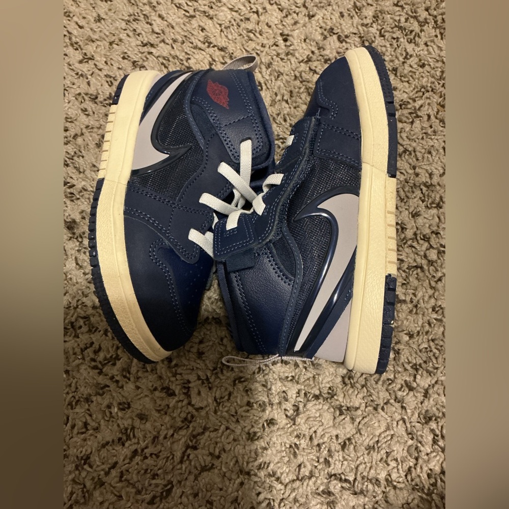 Jordan Kids Navy and White Sneakers